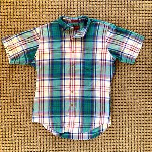 Vintage Chaps Ralph Lauren Short Sleeve Plaid Button Up